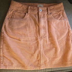 Corduroy skirt coral/peach